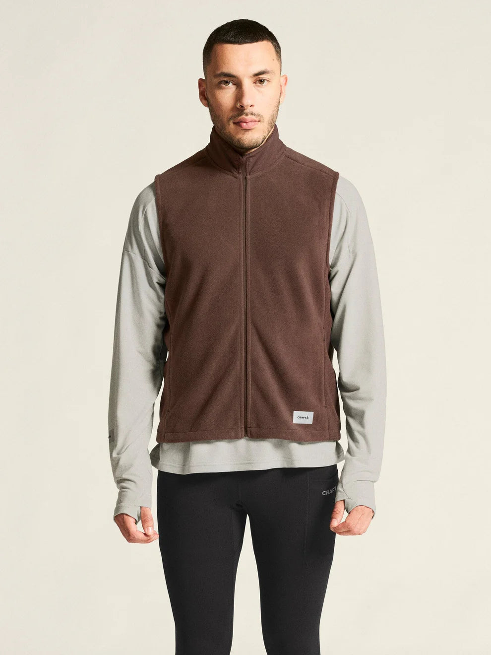 Men's SubZ Fleece Running Vest - PRUNE