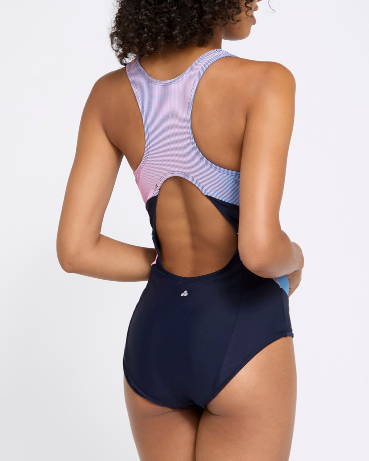 Holographic Rib Panel Swimsuit