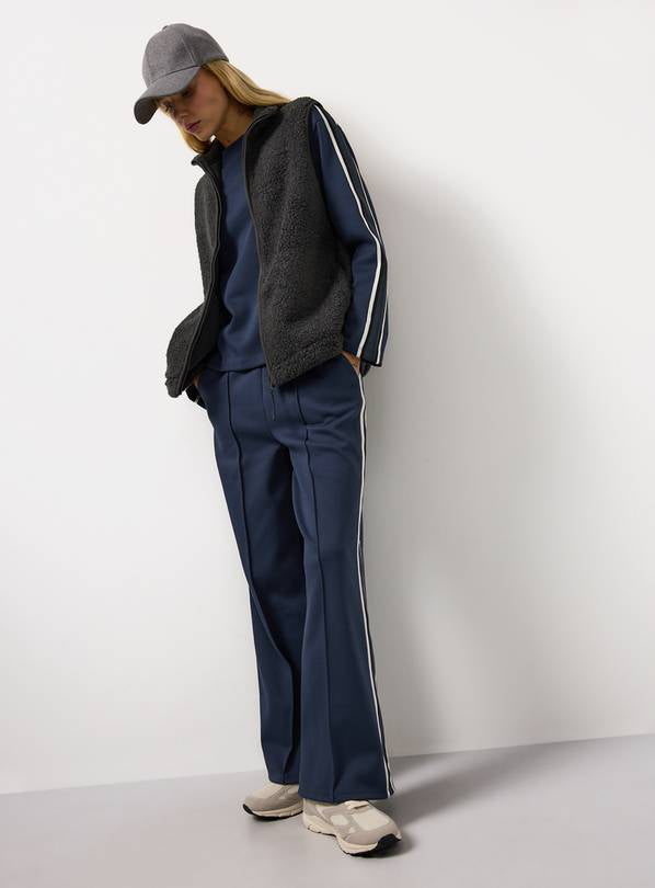 Dark Blue Tape Stripe Sweatshirt